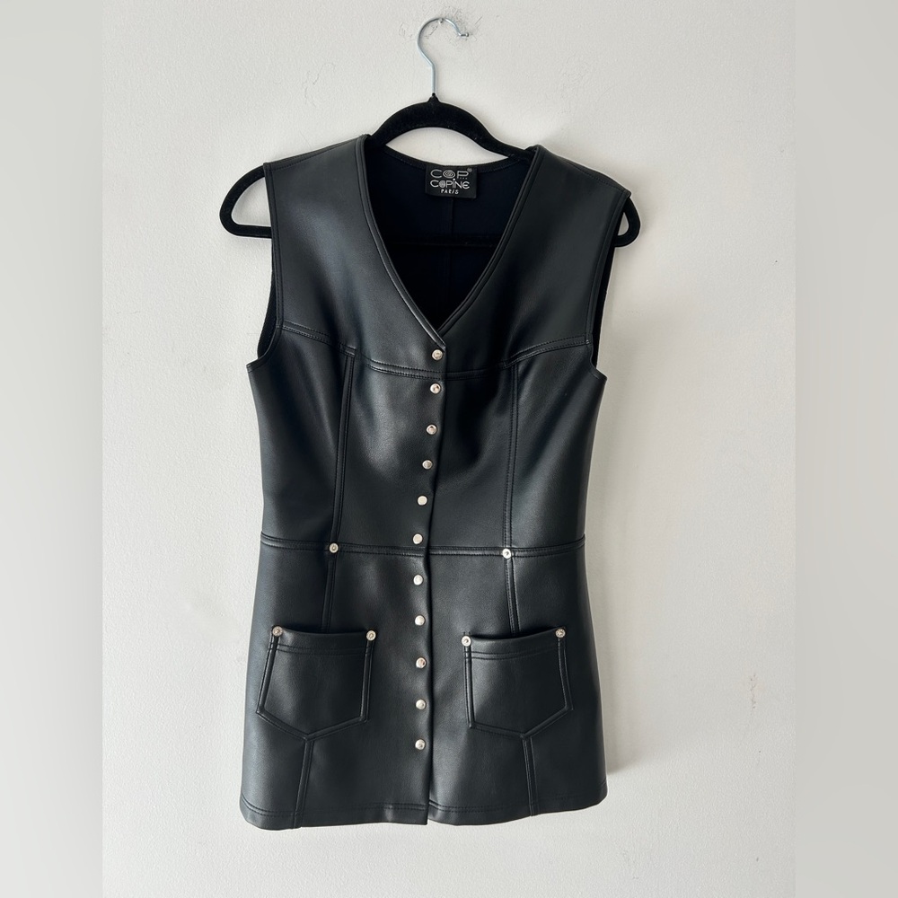 Cop.Copine Black Vest with Gold Accents
